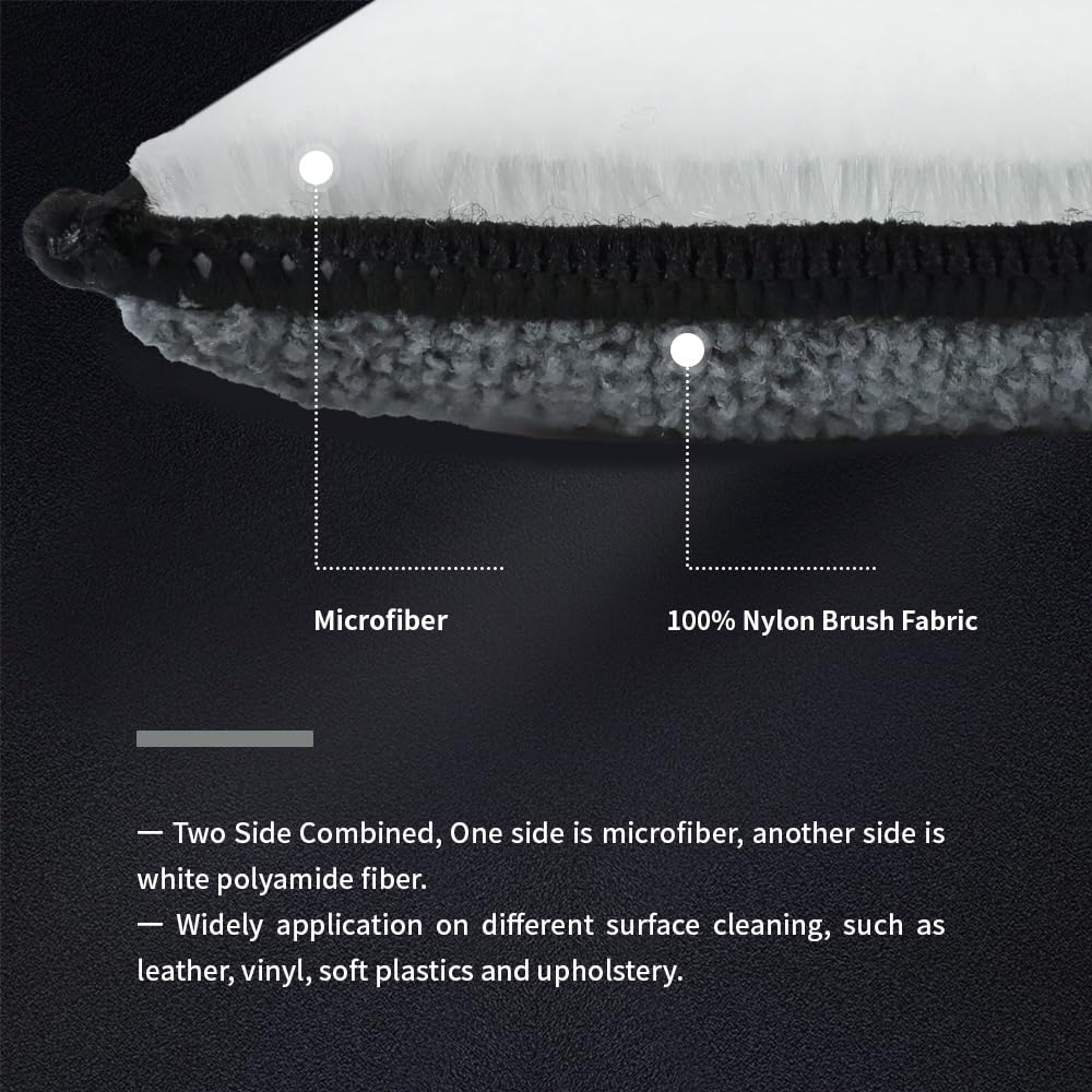 ANTSHINY microfiber foam surface delivers rich lather while cleaning without scratching.
