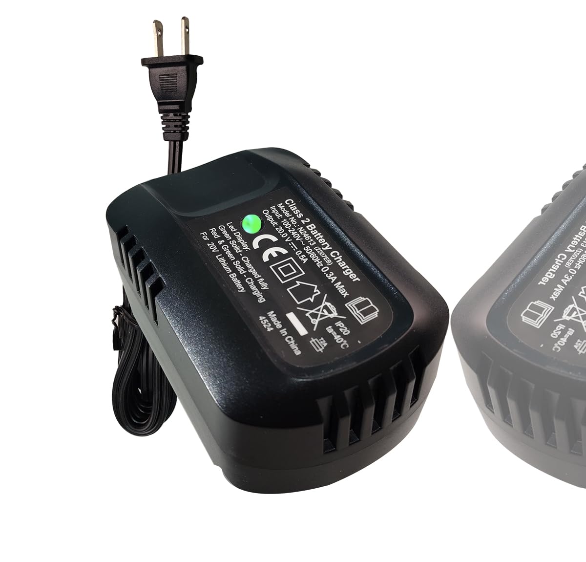 ANWNOEER 20V battery charger compatible with Avid Power 20V batteries for dependable charging.