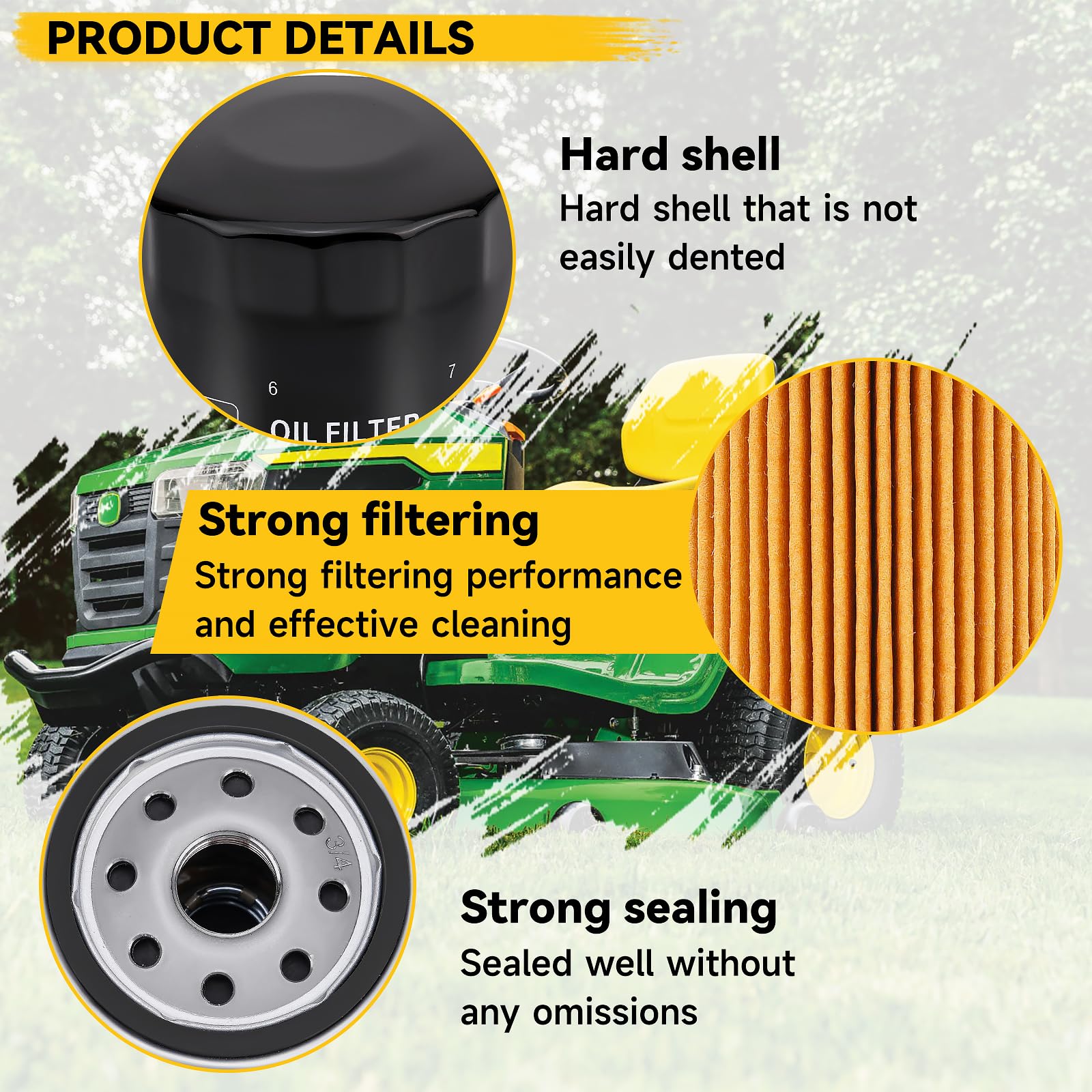ANWTOTU filter element with silicone seal demonstrates tight fit and leak prevention