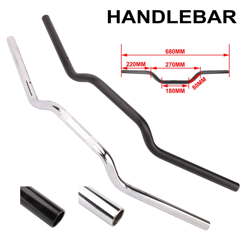 AnXin 1inch drag handlebars side view showing universal fit for many cruisers