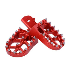 AnXin foot pegs with 17 teeth for improved grip in wet conditions.
