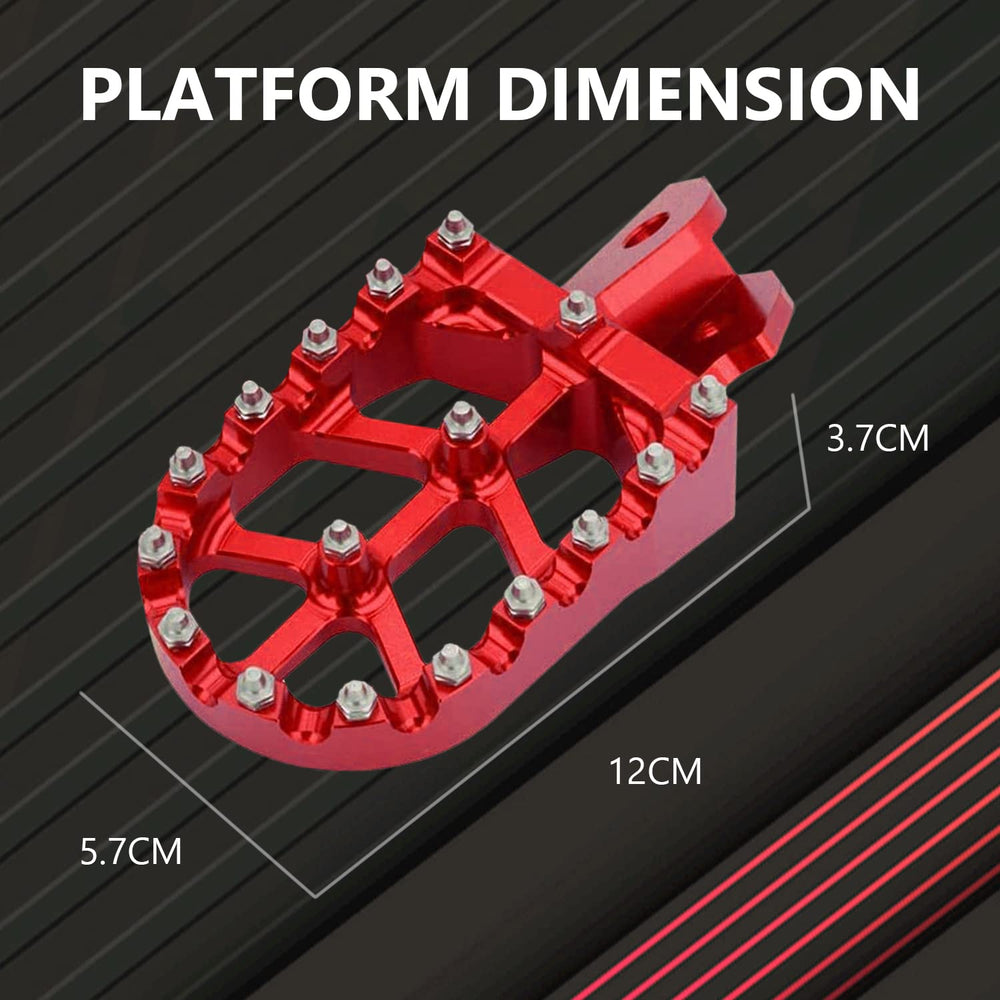 AnXin 17-teeth grip foot pegs excel in wet or muddy conditions.