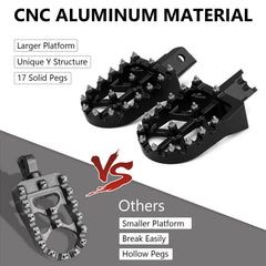 AnXin anodized finish foot pegs resist wear on trails.