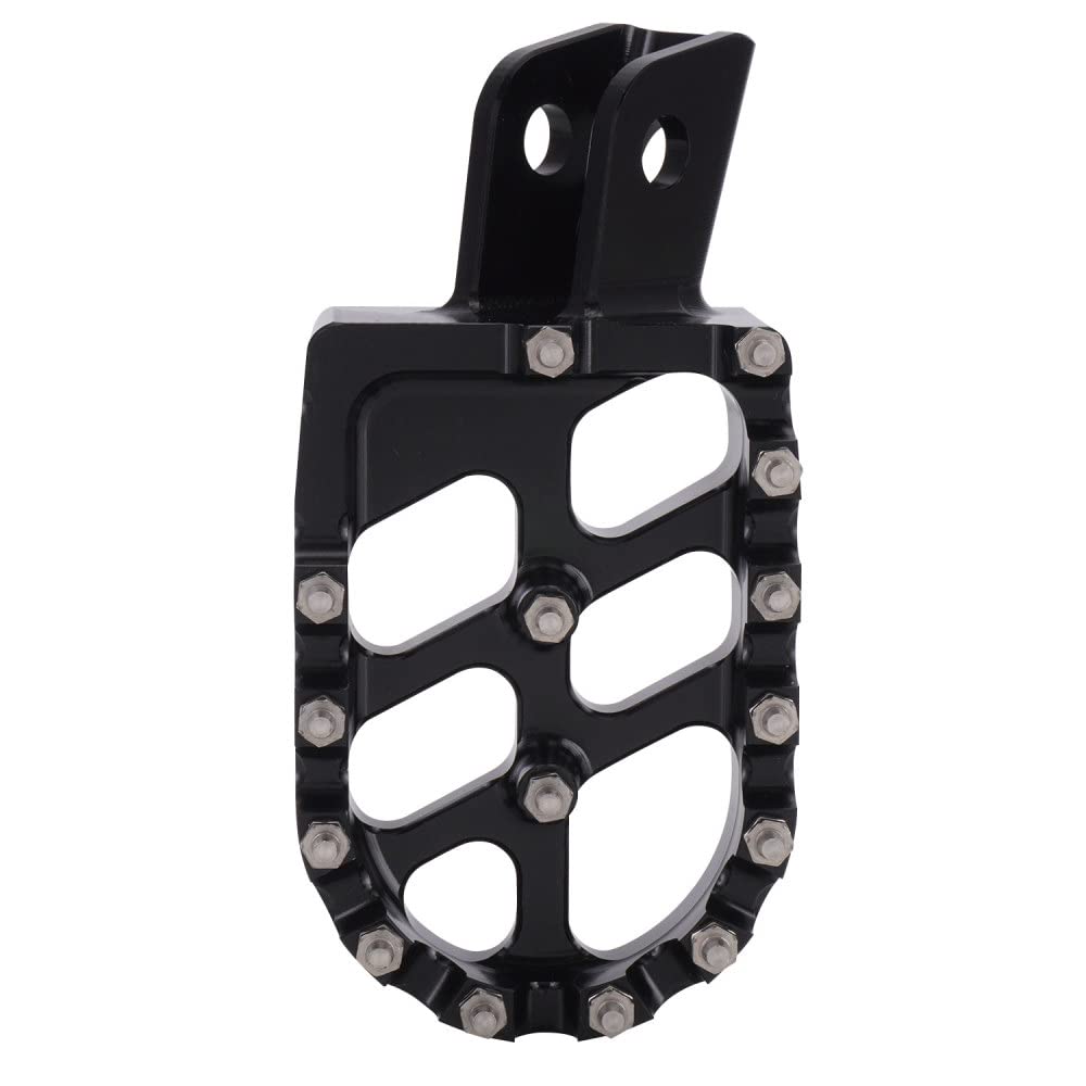 AnXin foot pegs showing anti-skid teeth for muddy or rainy conditions