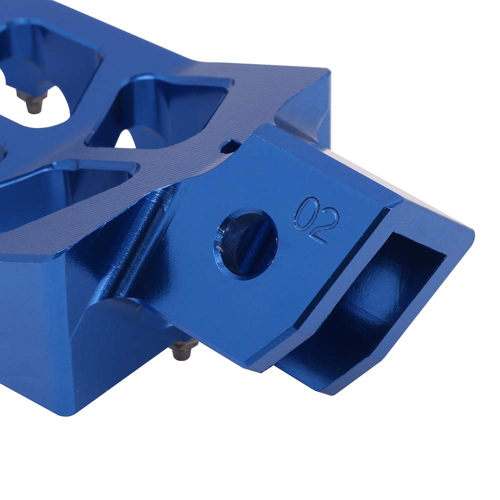 AnXin blue foot pegs made from 7075 aluminum for durability.