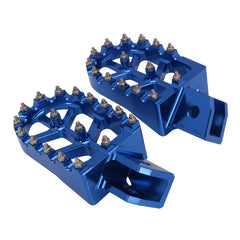 AnXin blue anodized foot pegs with durable finish and vivid color.
