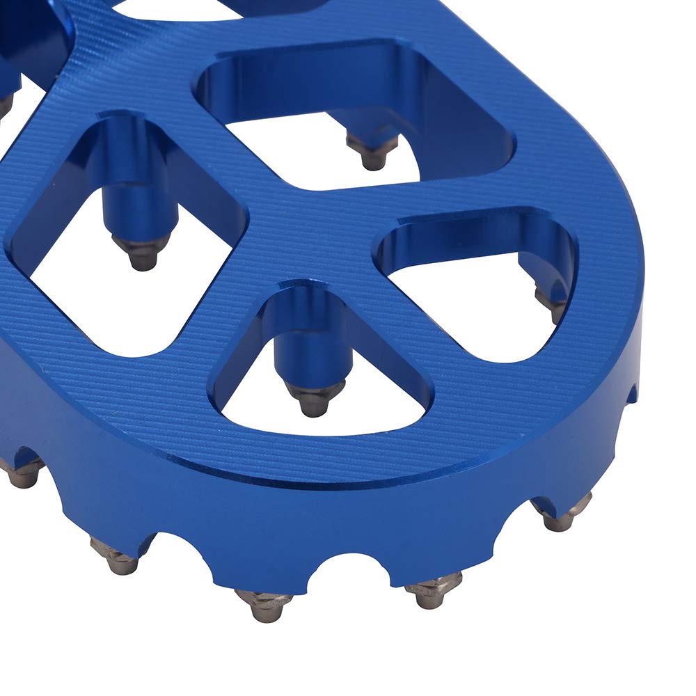 AnXin blue foot pegs designed to fit PW50 and PW80 dirt bikes.