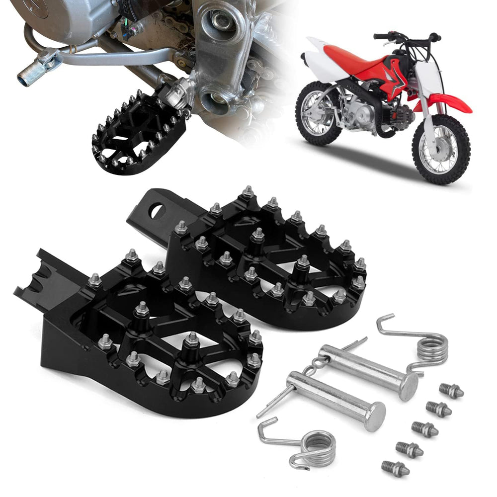 AnXin CNC aluminum foot pegs for durable dirt bike use.