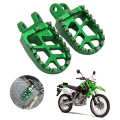 AnXin foot pegs close-up showing CNC construction and secure grip.