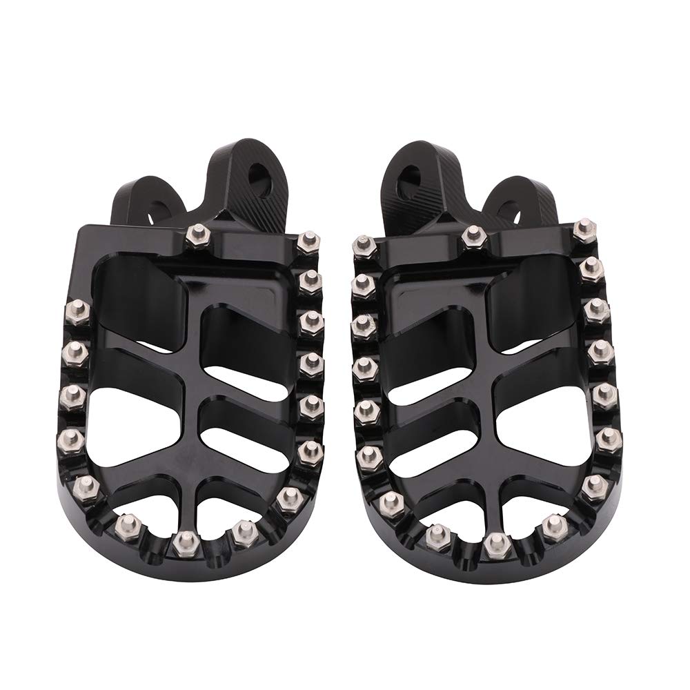 AnXin foot pegs close-up highlighting wider platform for stability