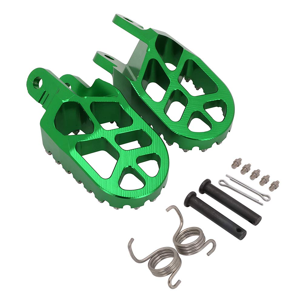 AnXin foot pegs with wider platform improving grip and stability.