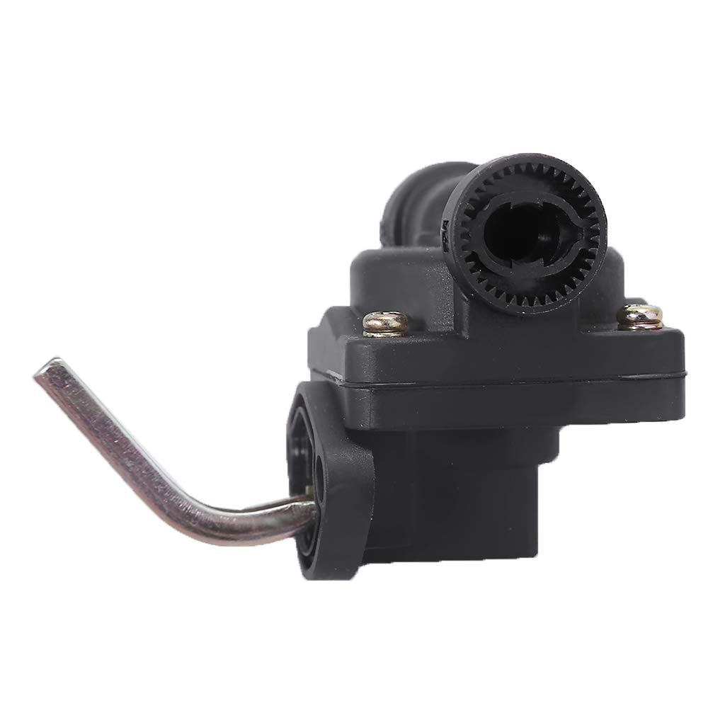 Anxingo 12-559-02-S fuel pump front closeup highlights precise fittings for Kohler compatibility.