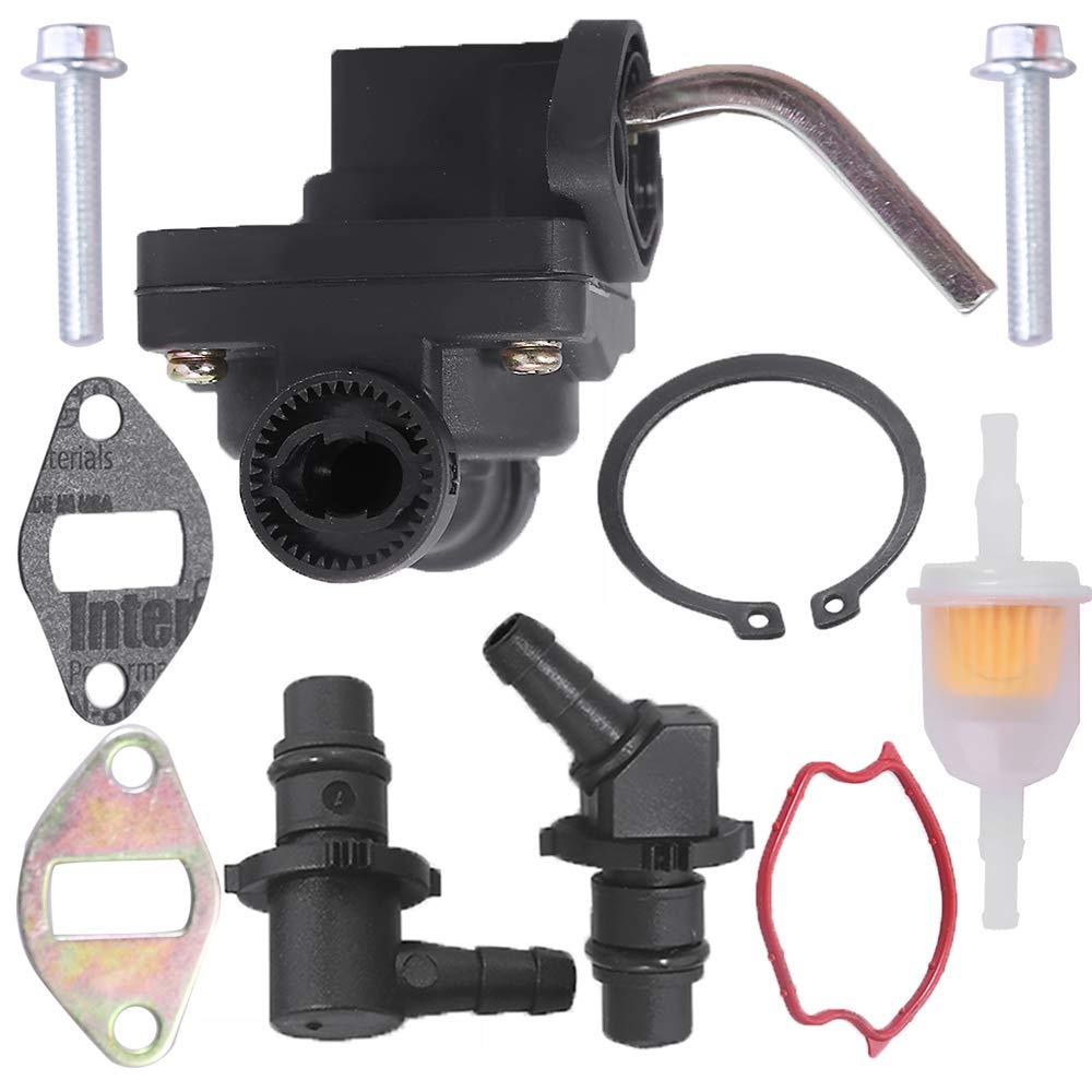 Anxingo 12-559-02-S fuel pump side view shows durable construction for reliable engine performance.