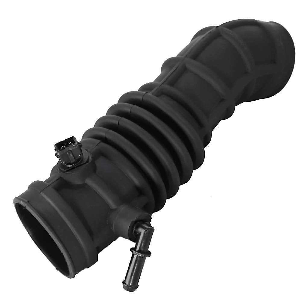 Anxingo 696-102 air cleaner hose close-up fitted to Chevy Aveo for a secure seal.