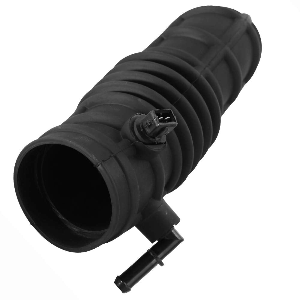 Anxingo 696-102 intake boot tube connected to engine bay, ensuring smooth air flow.