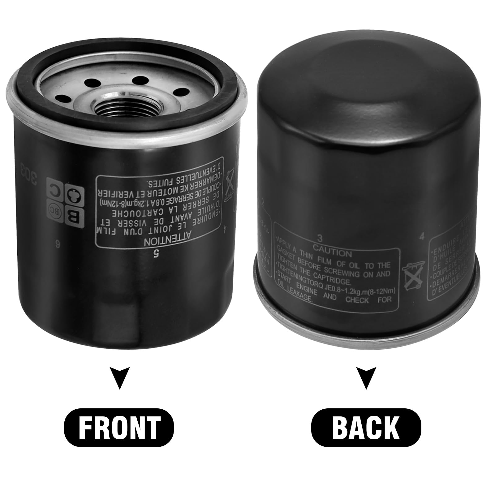 Anxingo Yamaha oil filter installation on engine, direct replacement without mods.