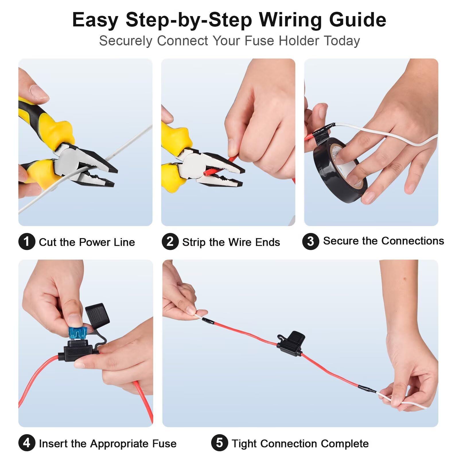 Anyongora fuse selection laid out with assorted blades showing convenience benefit for repairs