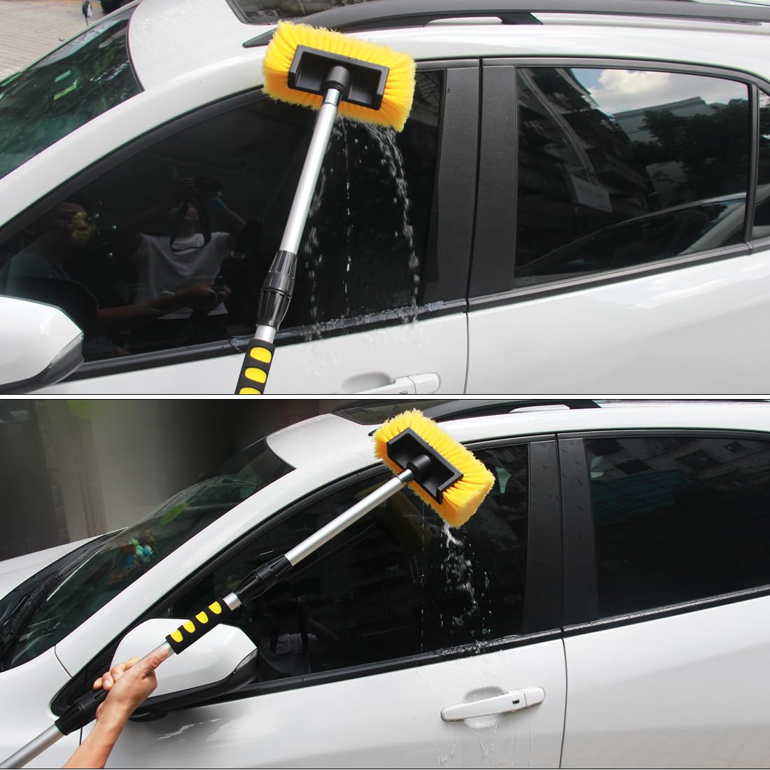 Anyyion flow-thru dip brush design with hose attachment compatibility.