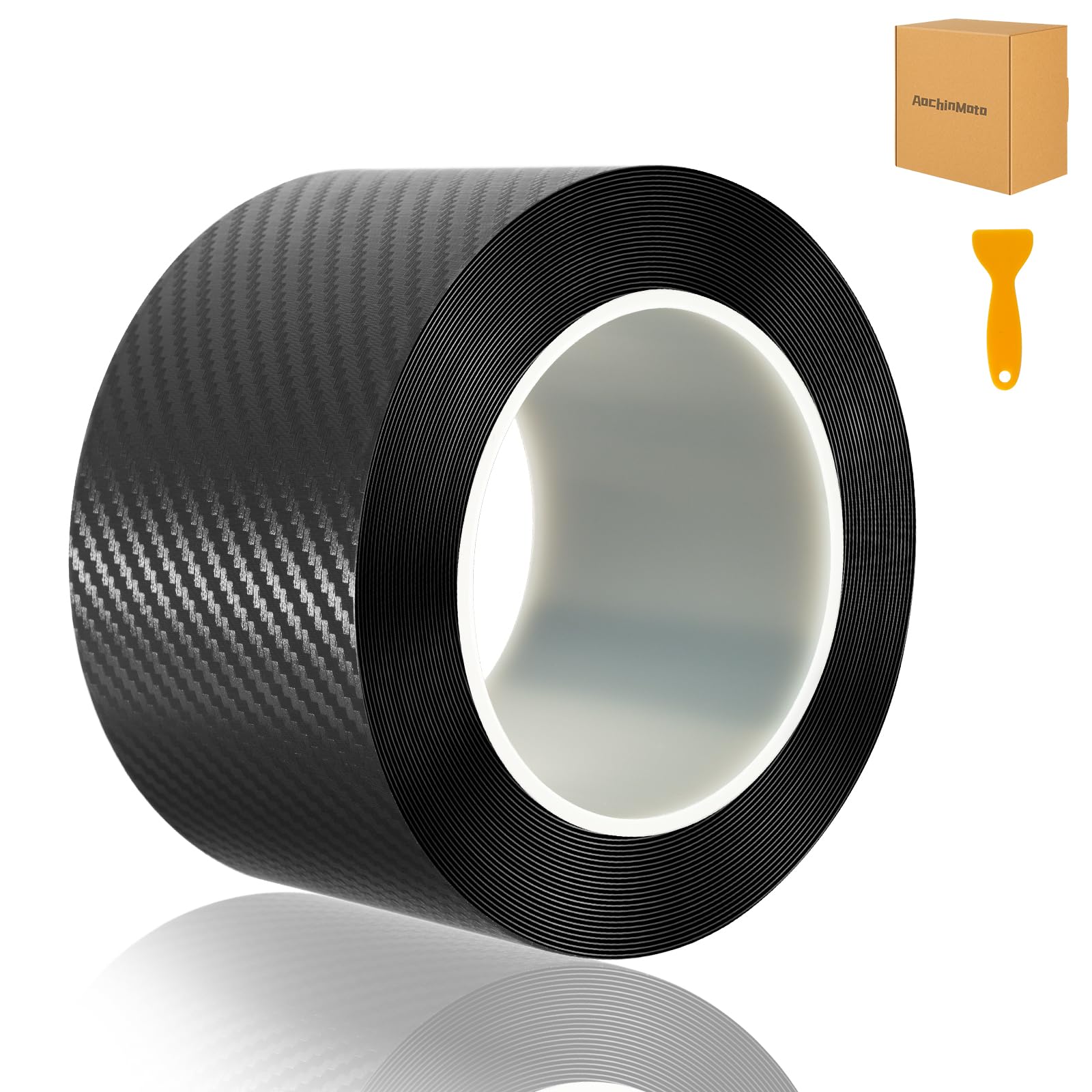 Aochinmoto carbon fiber wrap tape for cars enhances style and protects door sills.