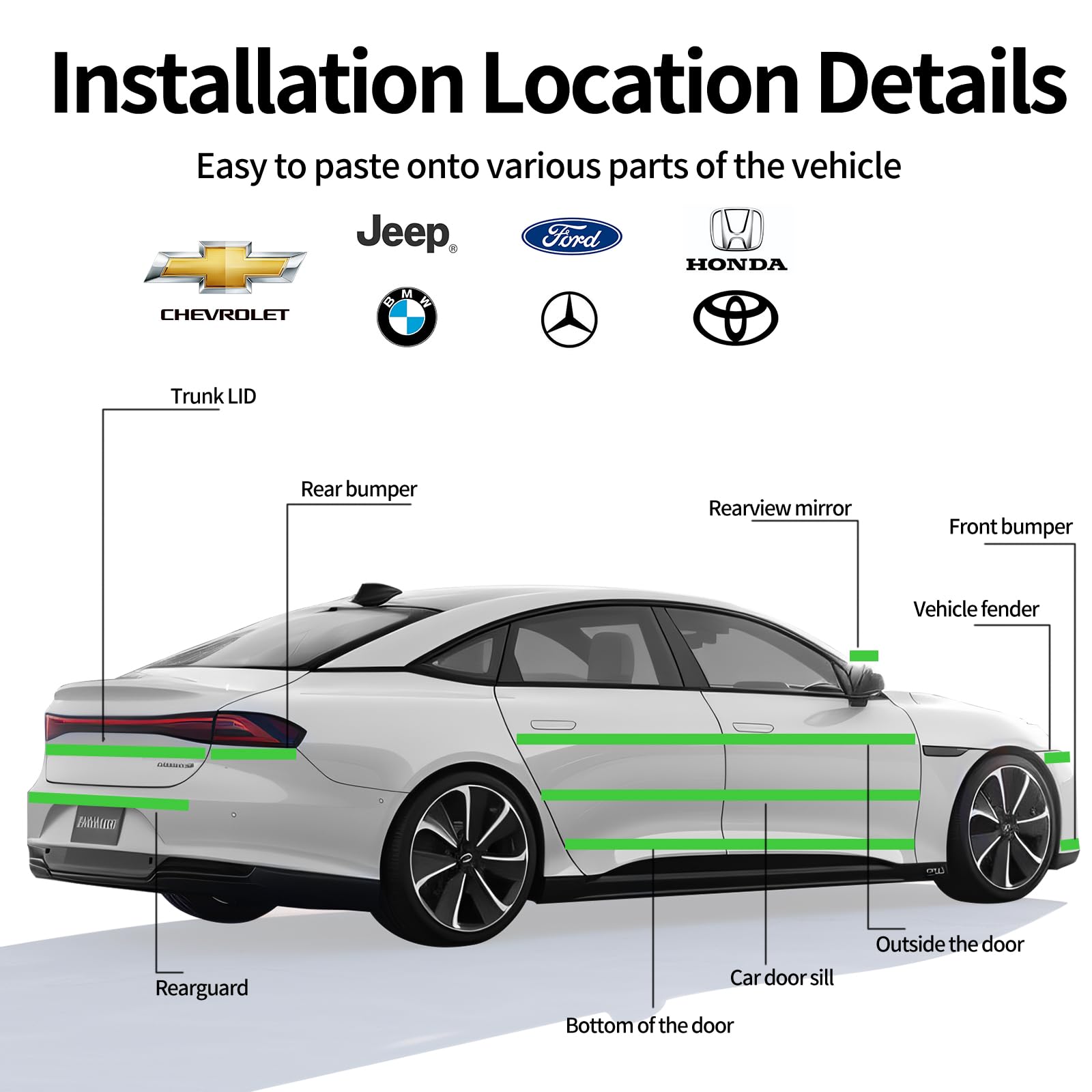 Aochinmoto easy install tool helps bubble-free application.