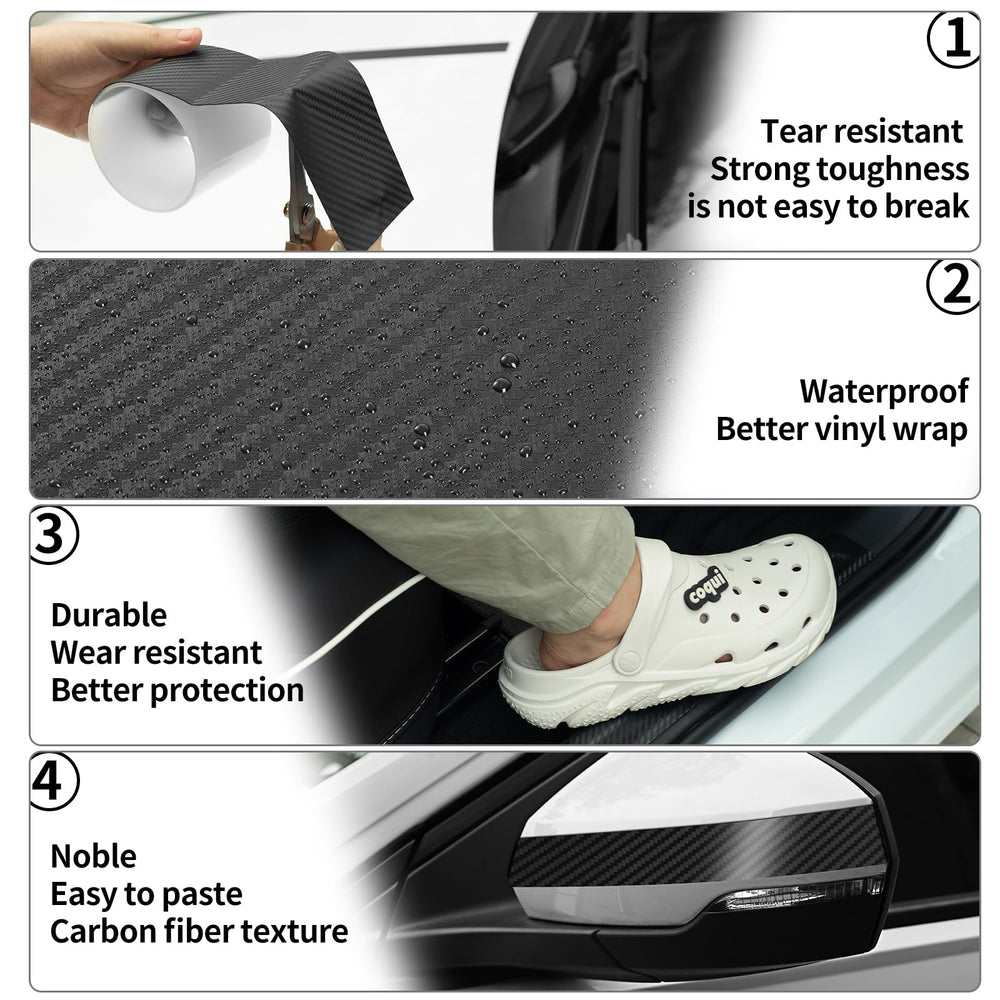 Aochinmoto interior trim edge wrap adds sleek carbon look to interiors.