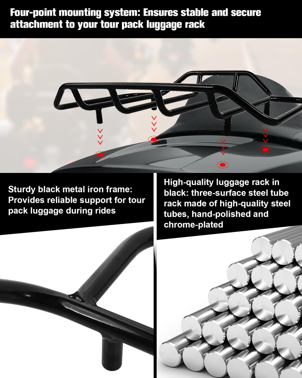 Aochuang luggage rack removable design with screws enables quick installation
