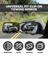 AOCISKA tow mirror adjustable strap enables tool-free secure mounting