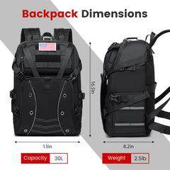 Aocrin backpack back panel with waterproof nylon fabric for durability.