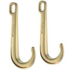 AODESTINY 2PCS 15inch heavy-duty tow J-hook ready for towing tasks.
