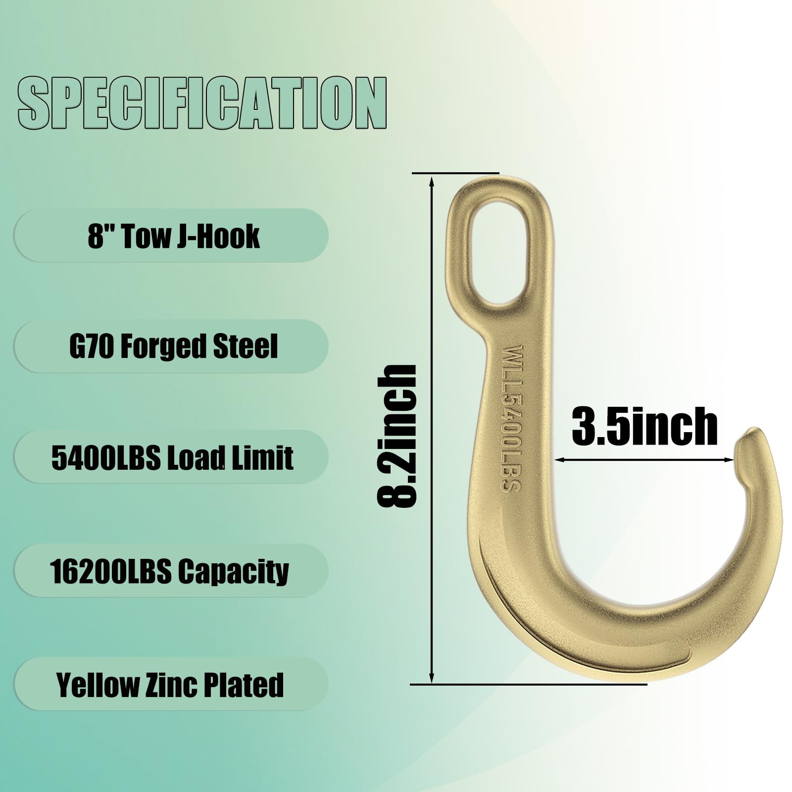 AODESTINY heavy-duty J-hook grade 70 for secure connections in vehicle transport
