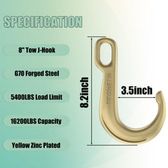 AODESTINY heavy-duty J-hook grade 70 for secure connections in vehicle transport
