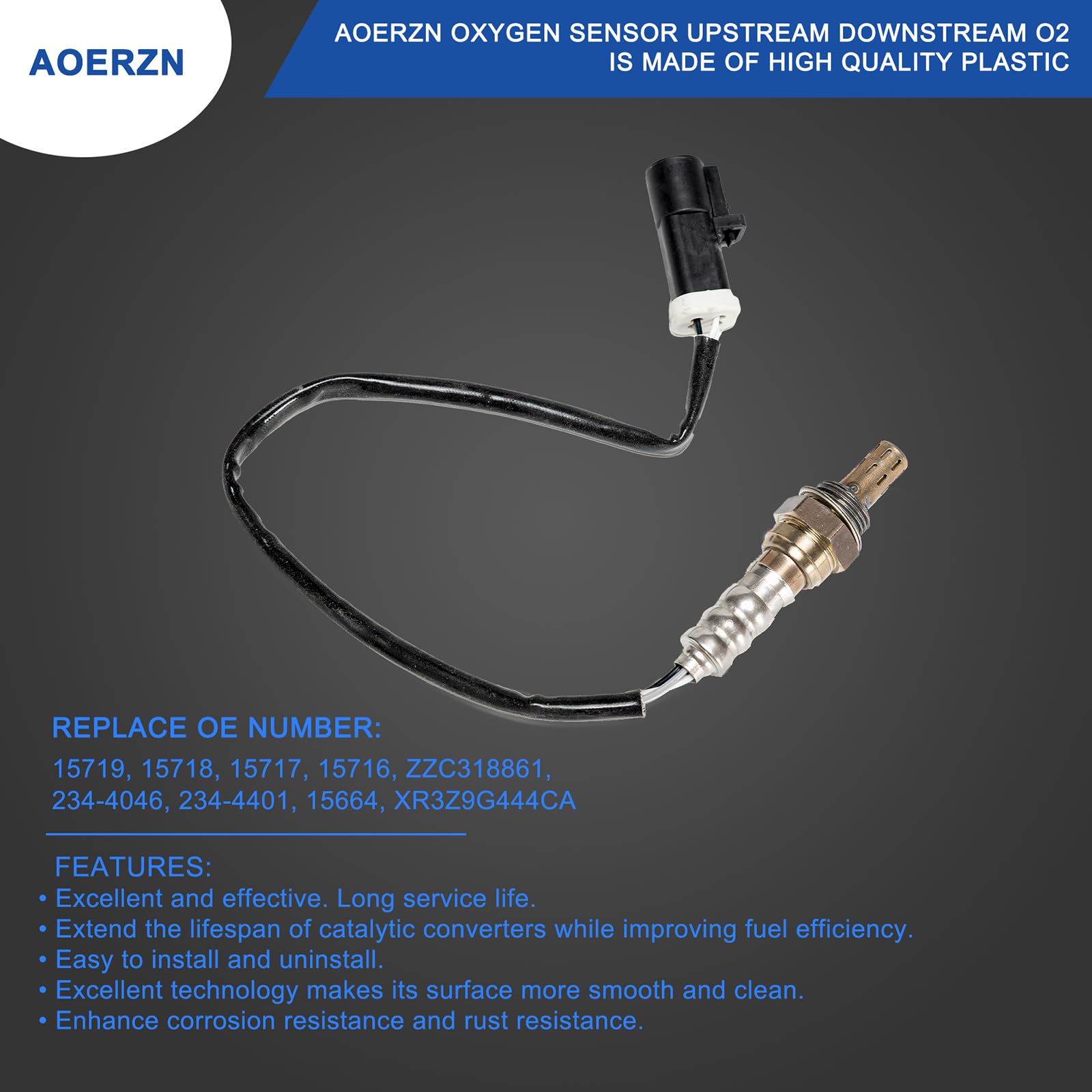 Aoerzn oxygen sensor technical specs support durable high-temp performance