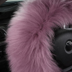 AOGELAN gear shift cover in wool demonstrates soft non-slip grip