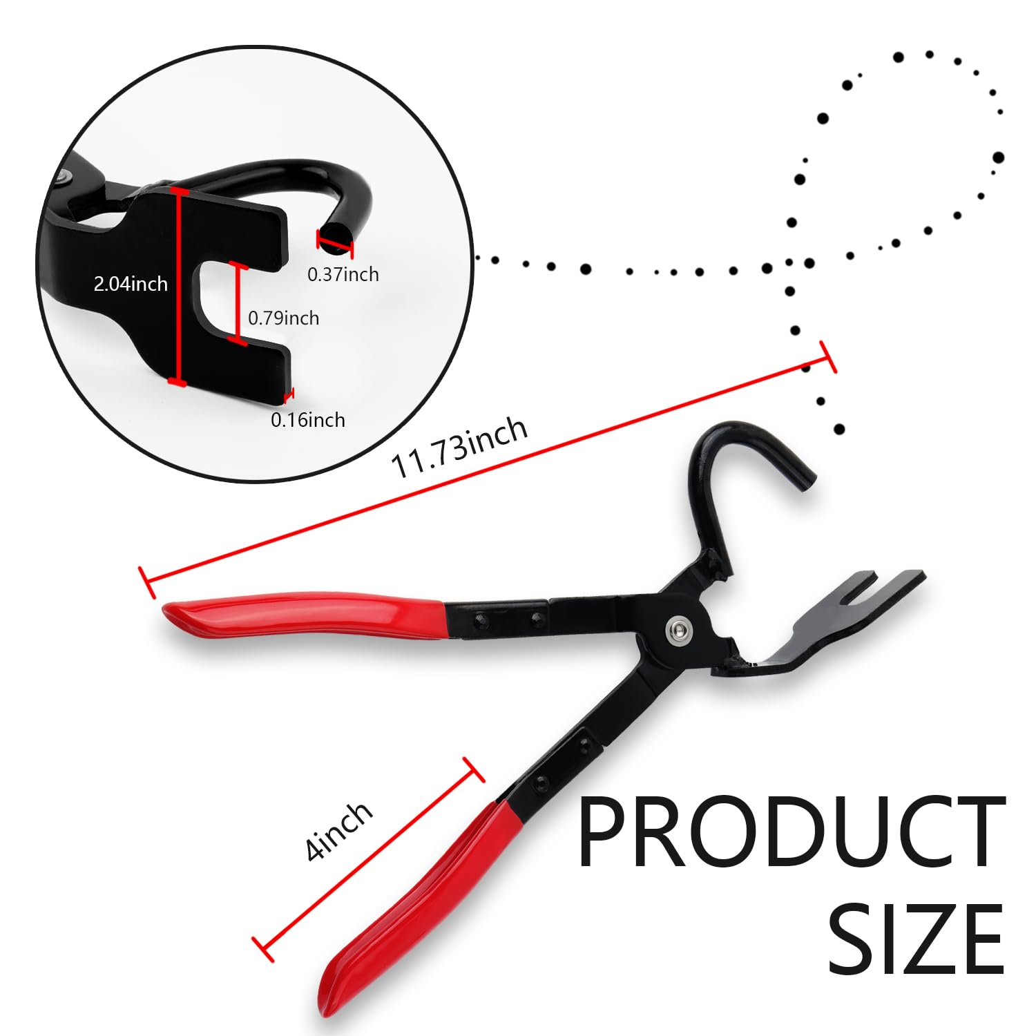 Aokdom tool with a non-slip handle ensures a secure grip during stubborn hanger removal.