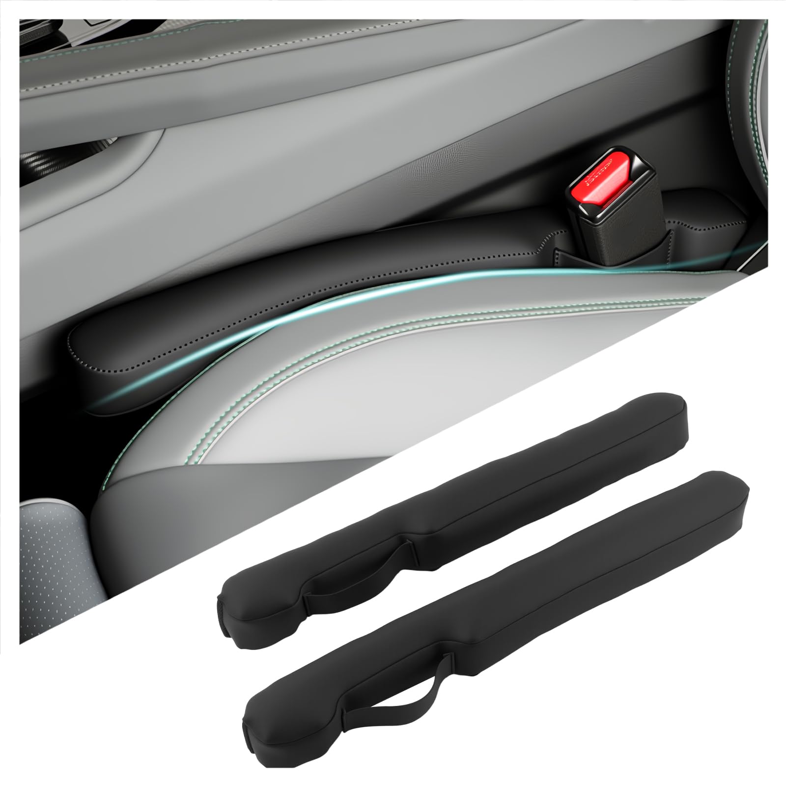 Aokdom two-piece gap filler pack fills the seat gap to reduce drops.