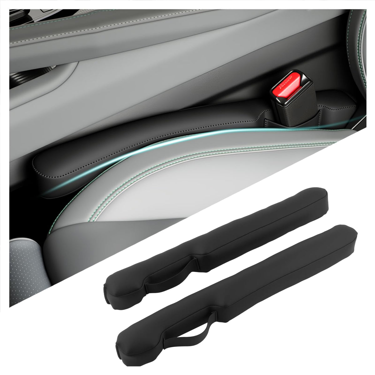 Aokdom two-piece gap filler pack fills the seat gap to reduce drops.
