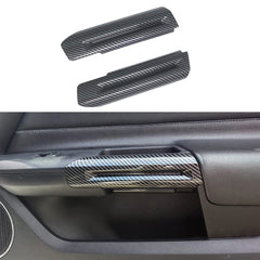 AOKIO Mustang carbon-style inner door handle cover front view enhances interior aesthetics.