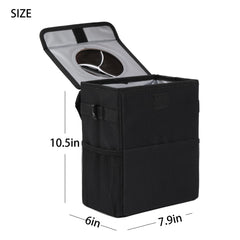 AOKJOY car garbage bin front pockets organize small items for easy access