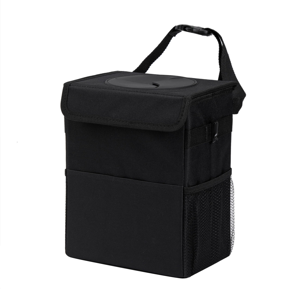 AOKJOY car garbage bin with lid keeps odors contained during trips