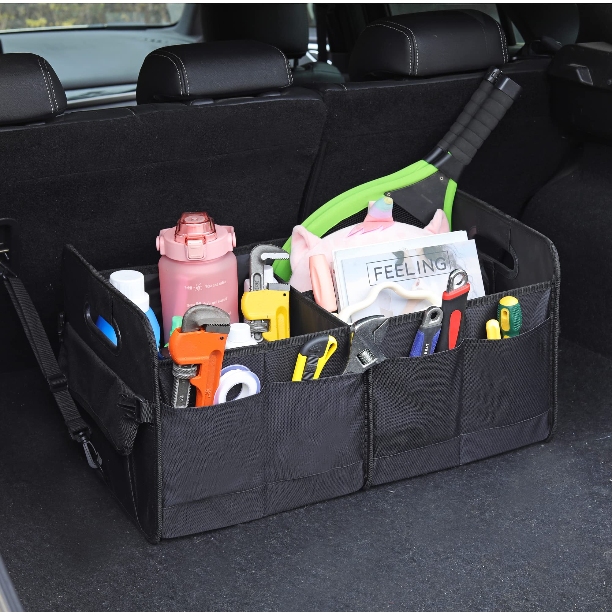AOKJOY trunk organizer folded-compact for easy storage when not in use.