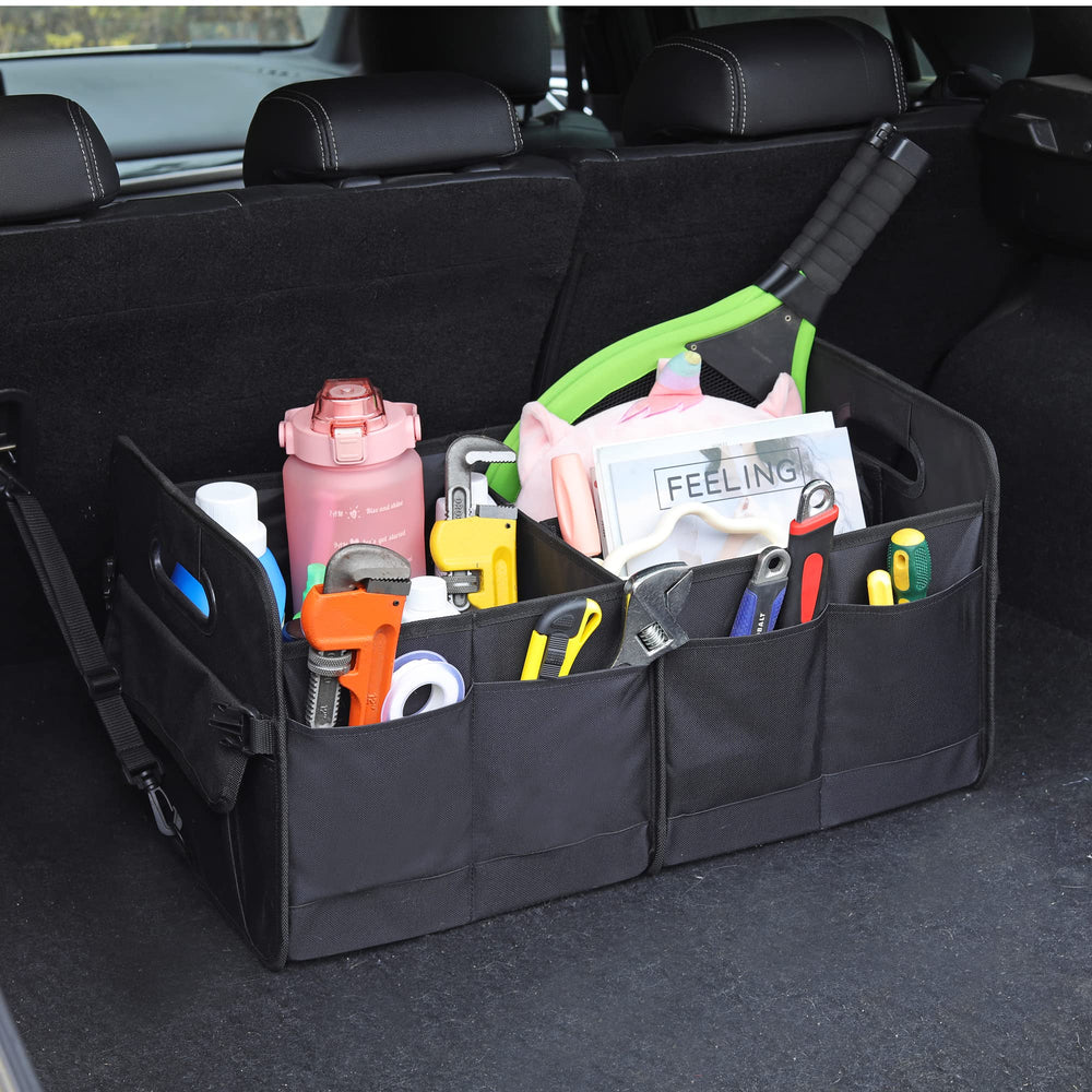 AOKJOY trunk organizer folded-compact for easy storage when not in use.