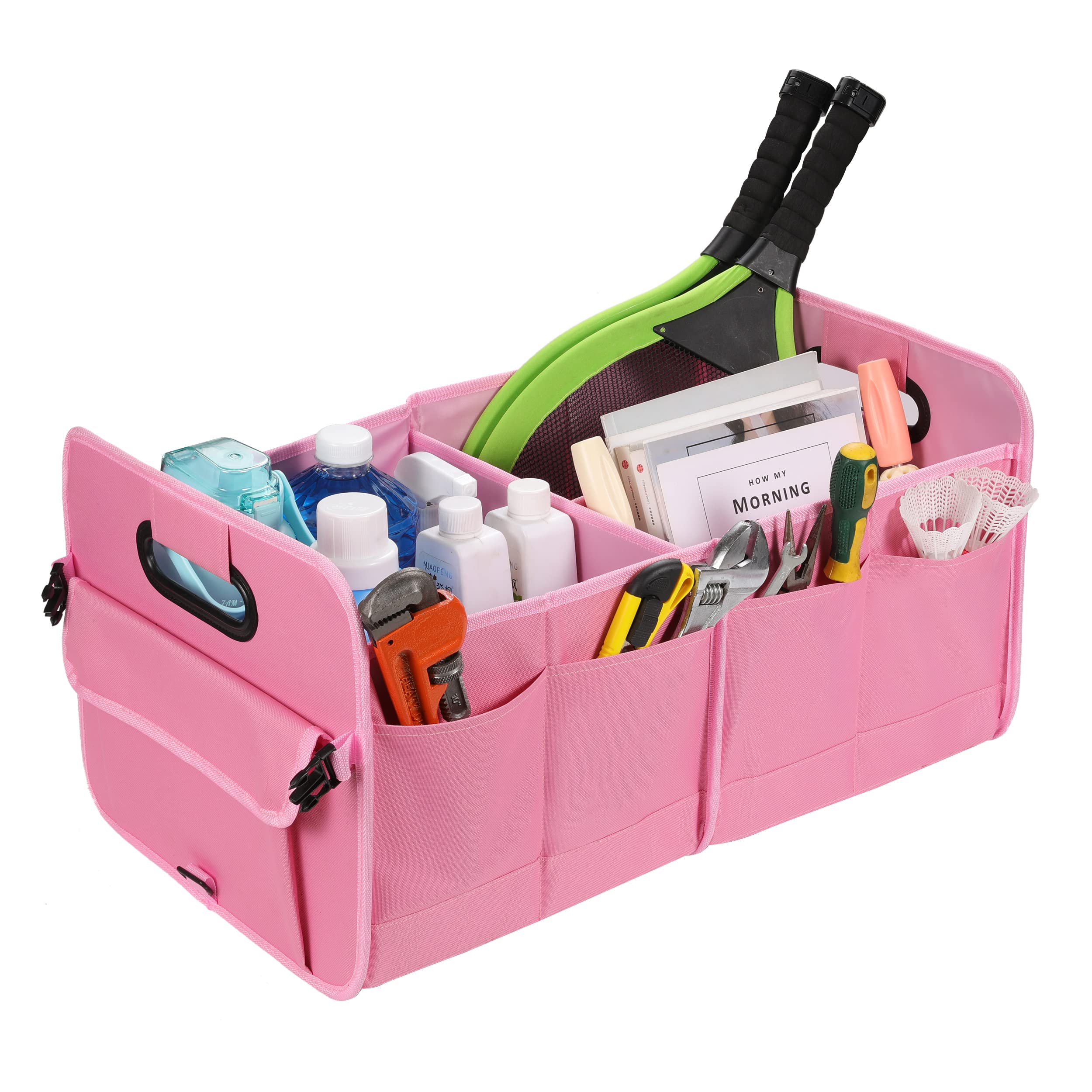 AOKJOY trunk organizer in use keeps groceries, tools, and toys neatly contained.