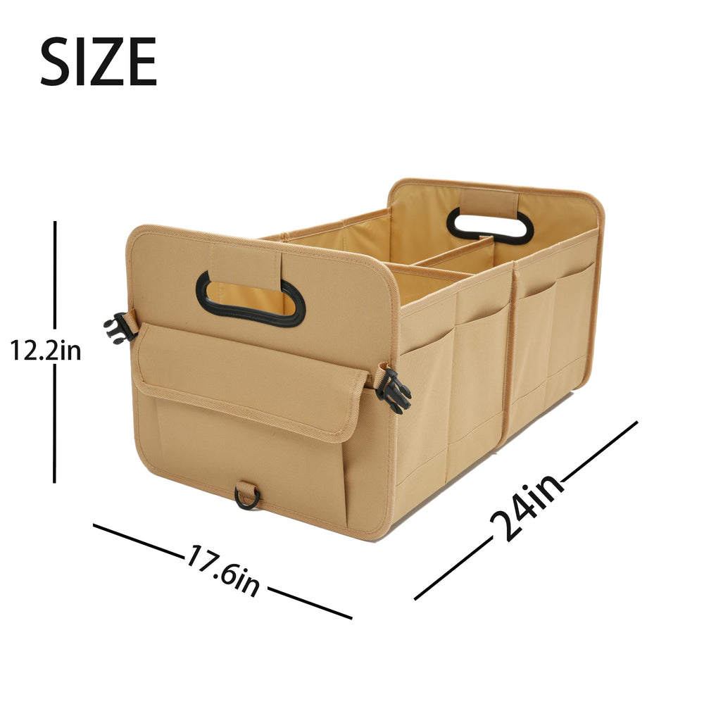 AOKJOY trunk organizer adjustable straps prevent shifting during transit.