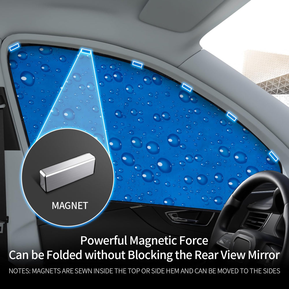 Aokway front-right sunshade provides cooler driver area and reduced glare