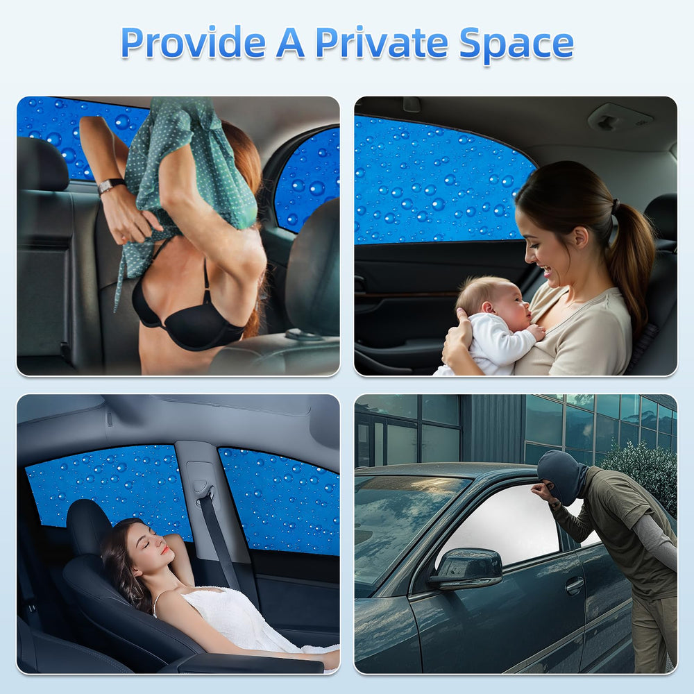 Aokway back-seat sunshade demonstrates comfortable shade for kids and pets