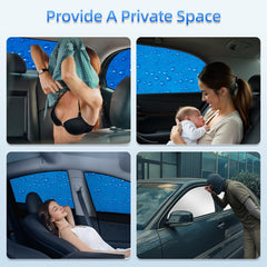 Aokway back-seat sunshade demonstrates comfortable shade for kids and pets