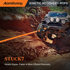 Aomifunny off-road vehicle being recovered with rope.