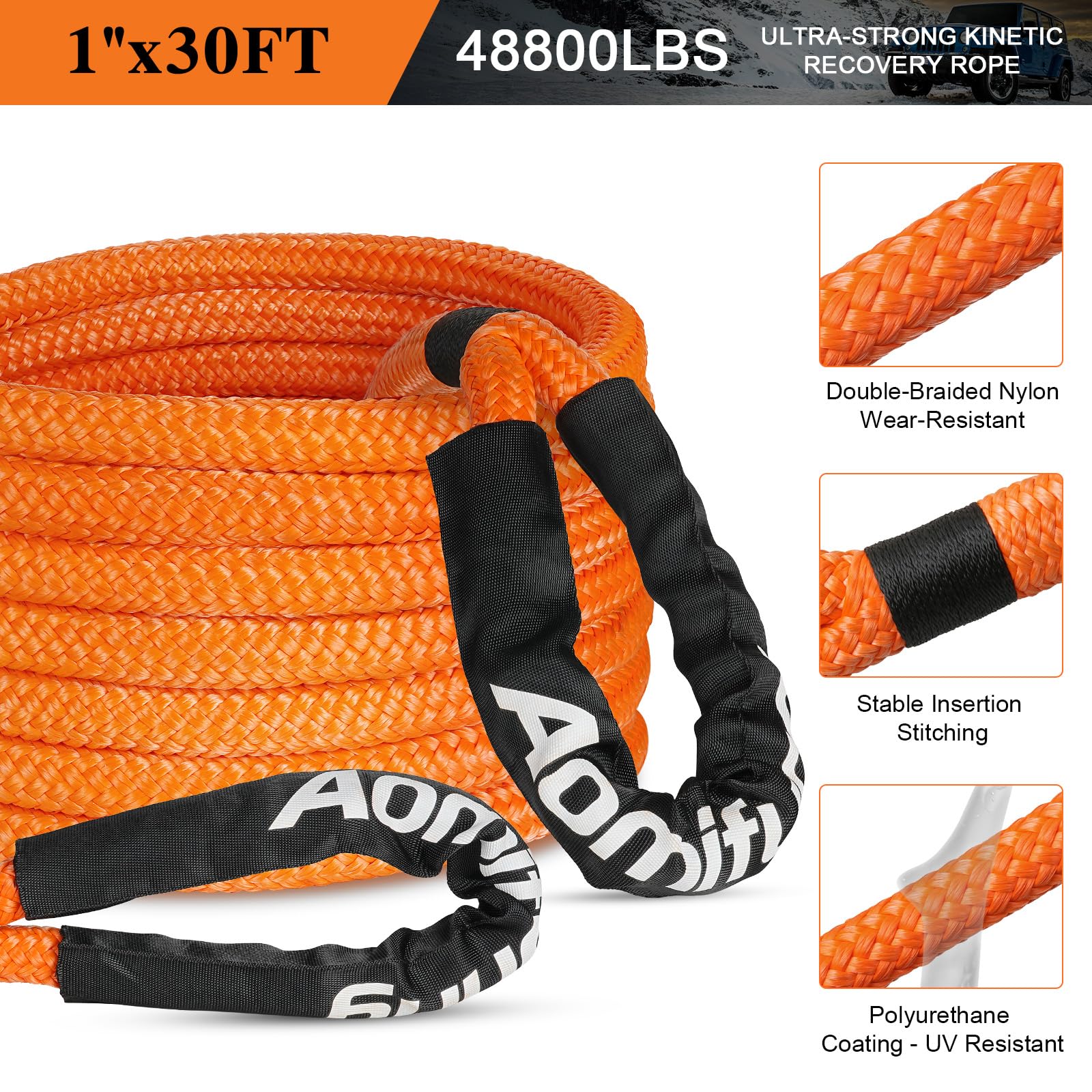 Aomifunny soft shackles pair, lightweight and rust-resistant.