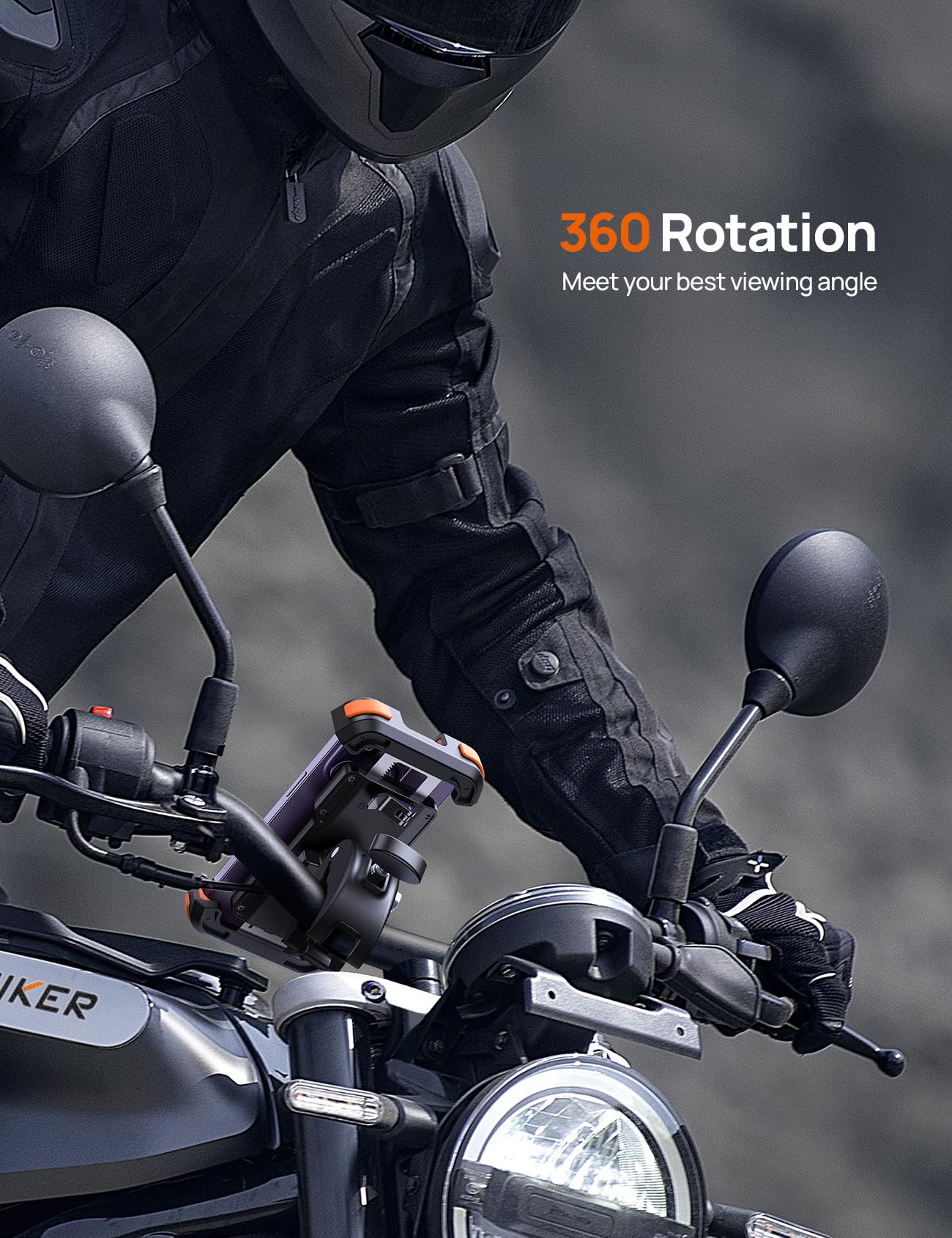 Aomiker quick-release clip demonstrates one-second securing on handlebar.