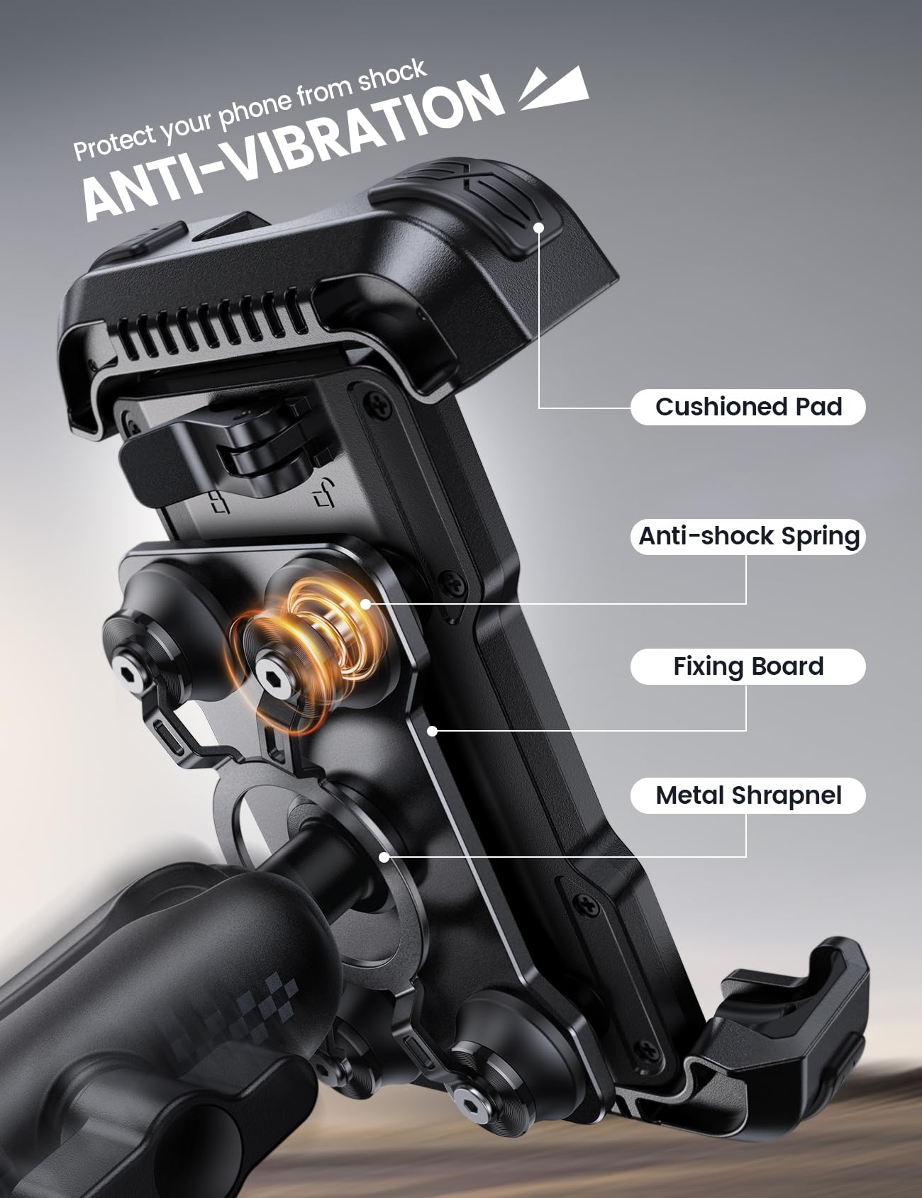 One-hand operation for quick mounting and secure lock during rides.